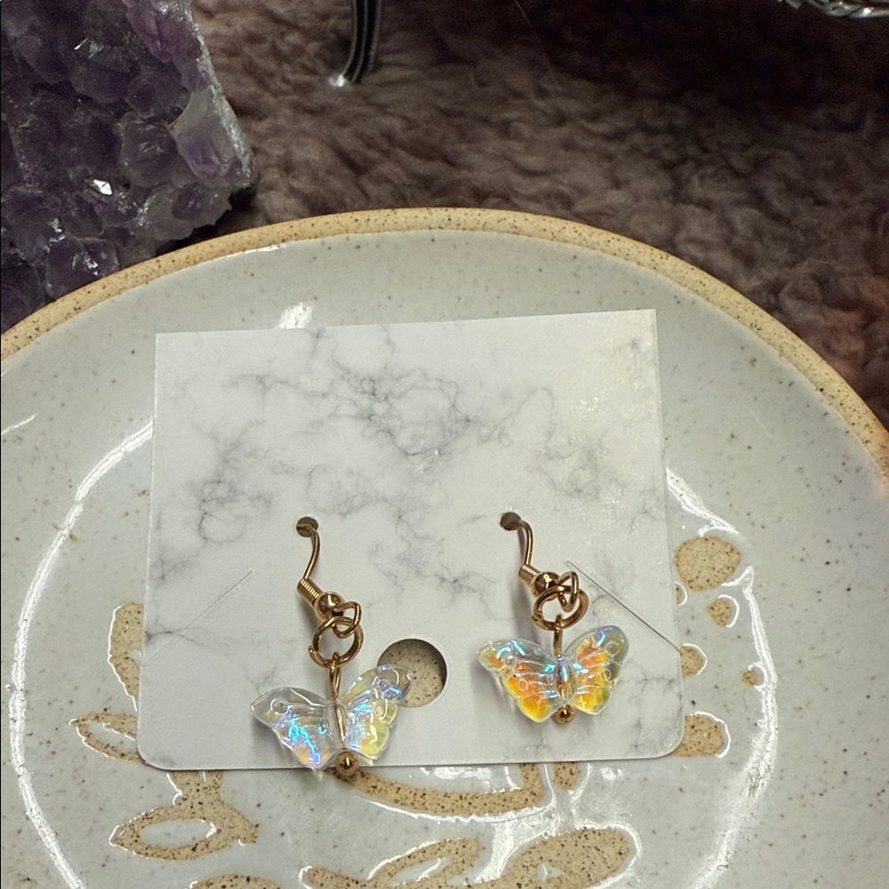 Elegant Gold Butterfly Earrings